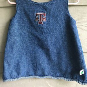 EUC Sara Lynn Togs Texas A&M Girls Denim Jumper